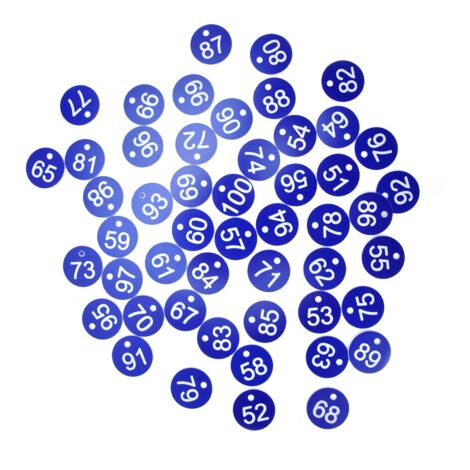 50PCS Numbered Label Numbered Tag for Farm Livestock Beekeeping Husbandry Breeding Supplies51-100 Blue (1/5)
