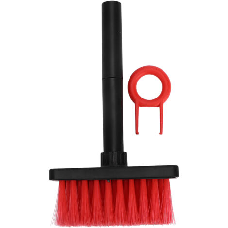 Keyboard Brush Separate Double Head Design 5 in 1 Multifunction 3 Row Design Plastic Cleaning Brush Pen for HeadphonesBlack Red (1/5)