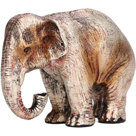 Elephant Statue Synthetic Resin Retro Style Exquisite Workmanship Elegant Cute Elephant Decoration FigurineType B (1/5)