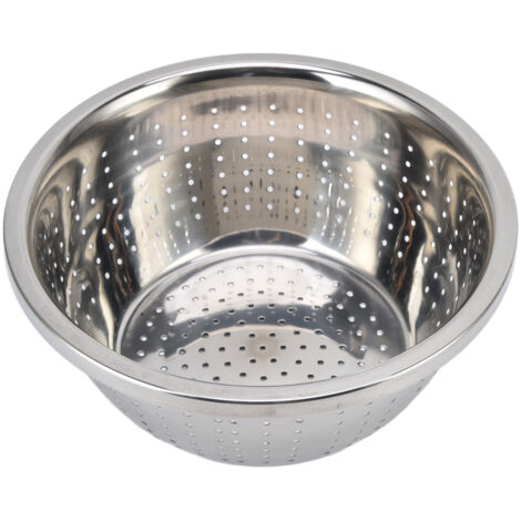 Vegetable Washing Basket Rustproof Multifunction Stainless Steel Colander for Kitchen Household Silver22cm (1/5)