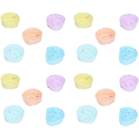 20Pcs Cupcake Baking Mould Silicone Muffin Cups Cupcake Moulds Jelly Pudding MoldRose Set (1/5)