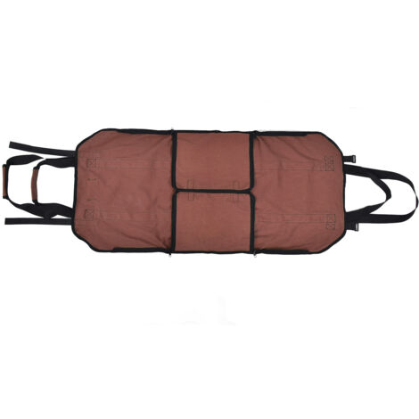 Large Capacity Firewood Storage Bag Basket Oxford Cloth Outdoor Camping Wood Log CarrierBrown (1/5)