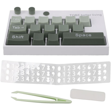 Mechanical Keyboard Ornaments Decoration Luminous Display with Number Stickers for Home Desktop Office Green (1/5)