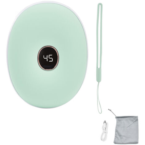 Hand Warmer Double Side Heating Intelligent Temperature Control Mini Portable USB Charging Electric HeaterGreen (1/5)
