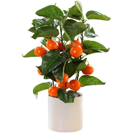 Small Fake Fruit Tree Decor Artificial Potted Tree with White Pot Potted Plant Perfect for Kitchen Home Indoor (1/5)