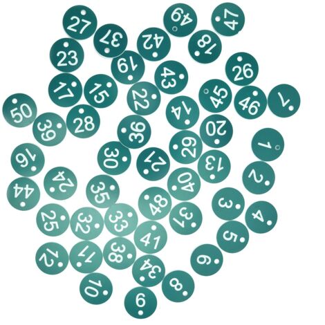 50PCS Numbered Label Numbered Tag for Farm Livestock Beekeeping Husbandry Breeding Supplies1-50 Green (1/5)