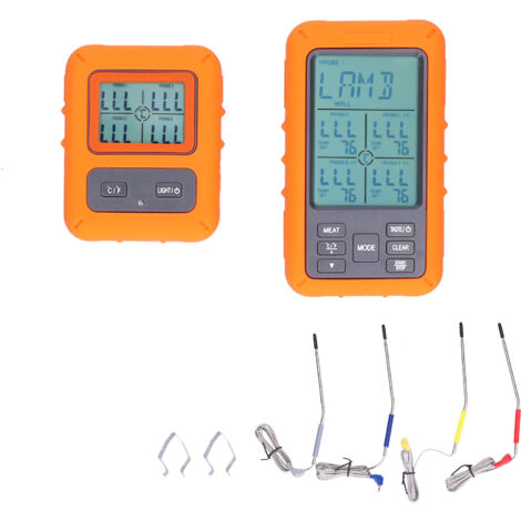 Wireless Digital Thermometer with Probes Grilling Baking Temperature Meter for Smoker Grill BBQ 20℃300℃ (1/5)