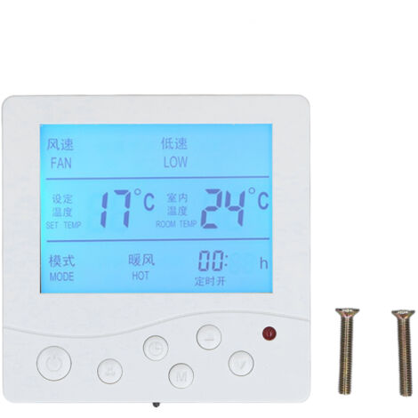 Central Air Conditioning Thermostat Reliable Anti Interference Smart LCD Thermostat for Home 220V (1/5)