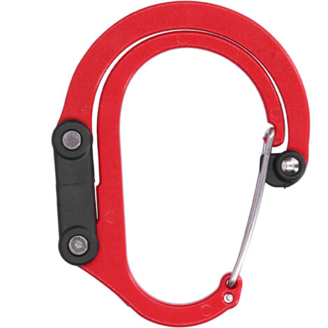 Climbing Carabiner D Type Carabiner Hook Aluminium Alloy Hanging Carabiner Clip for OutdoorRed (1/5)
