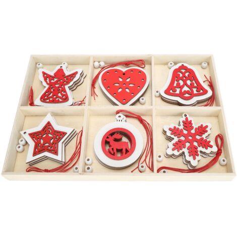 Wooden Hanging Ornaments DIY Christmas Tree Decorative Pendants Decoration AccessoriesJM02034 (1/5)