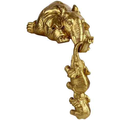 3 Pcs/Set Elephant Statues Hand Painted Elephant Resin Statues Mother Elephant Hanging 2 Baby Elephants on The Edge Home Decor Gift (1/5)