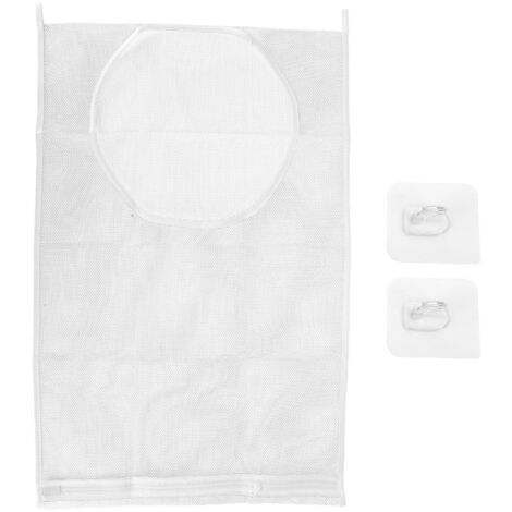 White Thickened Laundry Storage Bag WallMounted Toys Net Bag for Bathroom Laundry(Without Grid ) (1/5)