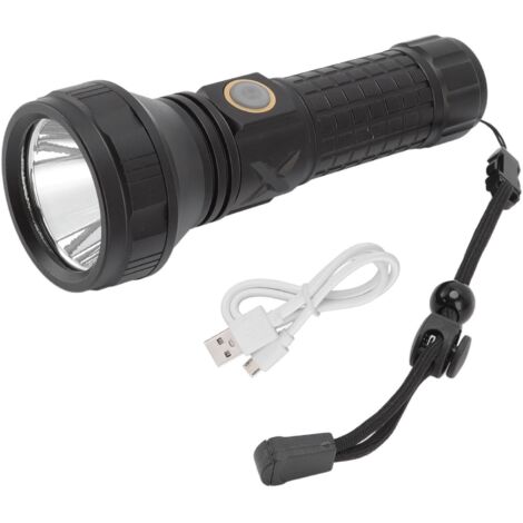 Flashlight Aluminum Alloy 8000lm Three Light Modes Waterproof Flashlight for Household Emergency Camping Hiking Traveling (1/5)