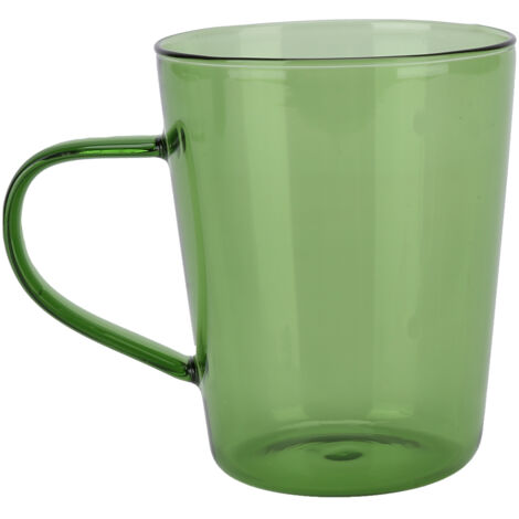 380ml Milk Cup High Borosilicate Glass Thermal Easy to Clean Glass Mug for Kitchens Hotels Coffee ShopsGreen (1/5)