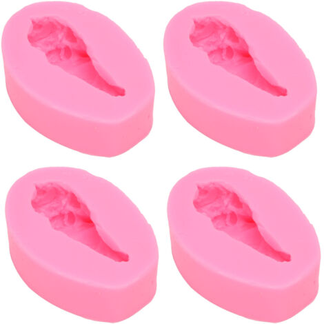 4 Pcs Silicone Mold Drumstick Shape Fondant Silicone Mold Chocolate Cake Decorating Mold DIY Pastry Baking Mold (1/5)