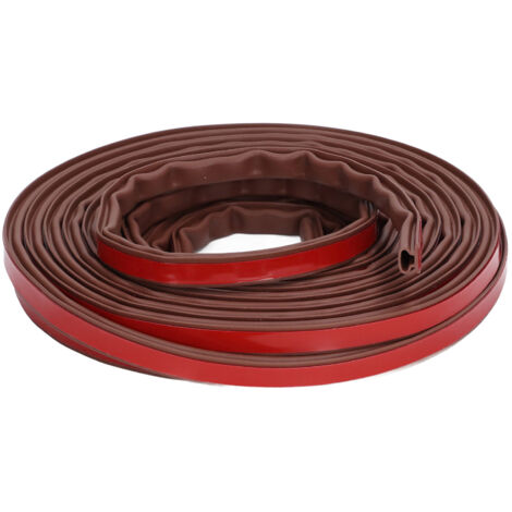 6m Door Sealing Strip Silicone Rubber Self Adhesive Weather Strip Brown Window Sealing Strip for HomeHeight 6mm / 0.2in (1/5)