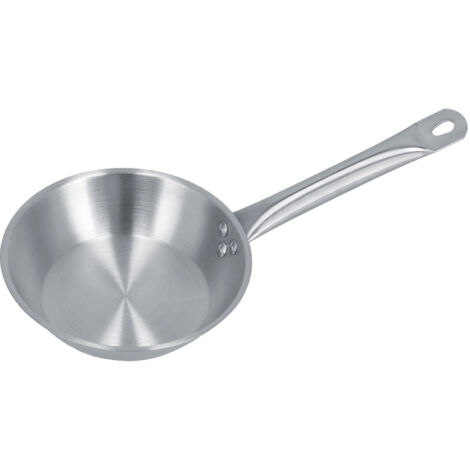 Stainless Steel Frying Pan Single Handle Fried Pan Cookware for Home induction Cooker7.9x2.0in (1/5)