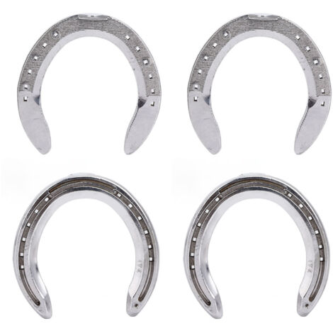 4pcs Horseshoes Aluminum Alloy Light Weight Reliable Practical Horse Riding Accessory for Racecourse Farm No. 5