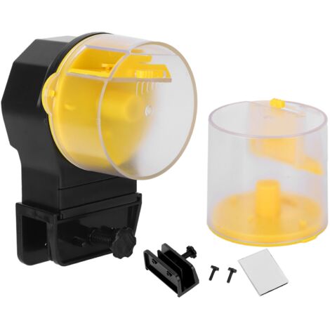Automatic Fish Feeder Timed Flexible Convenient Clean Easy Installation Fish Tank Food DispenserYellow (1/5)
