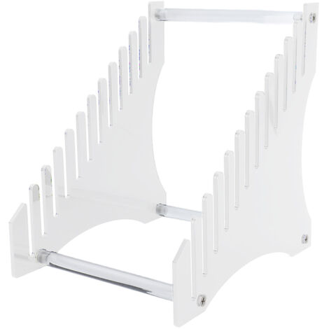 Record Storage Holder 12 Slots Acrylic Vinyl Record Organizer Easy Assembly Access Record Stand for Music Collection Album Transparent (1/5)