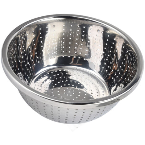 Vegetable Washing Basket Rustproof Multifunction Stainless Steel Colander for Kitchen Household Silver24cm (1/5)