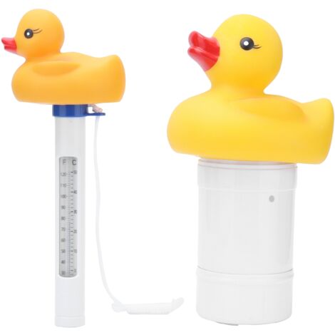 2Pcs Water Thermometer Set High Temperature Resistant Pool Chlorine Dispenser for Pond Swimming Pool (1/5)