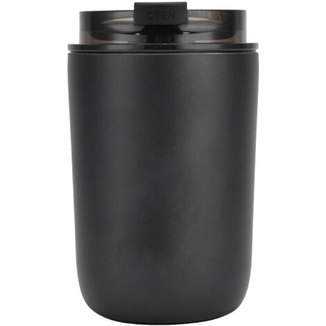 280ml Coffee Cup Household Portable Large Capacity Silicone Stainless Steel Vacuum Flask for Birthday GiftBlack (1/5)