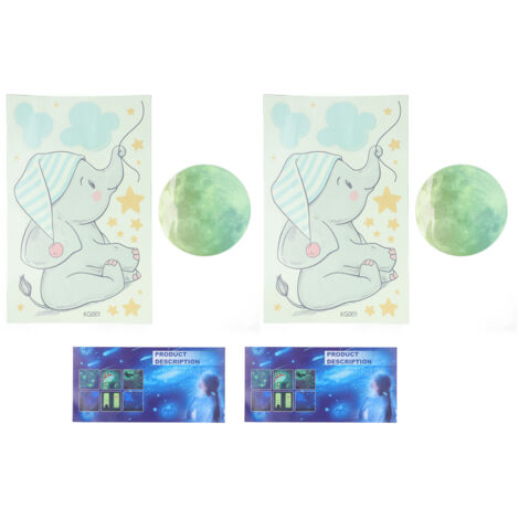 2Set Luminous Wall Sticker DIY Glowing Wall Decals Self Adhesive Wall Paper for Bedroom (1/5)