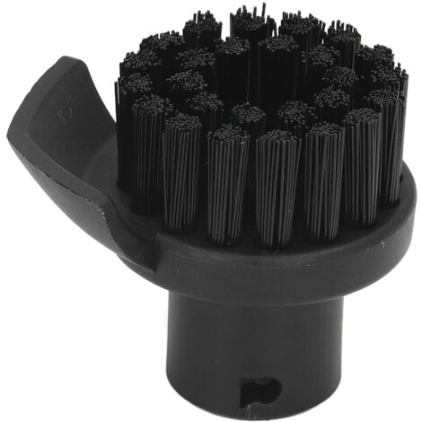 Steam Cleaner Round Brush Black Hard Bristles Cleaning Brush Replacement with Scraper for Karcher SC1 SC2 SC3 (1/5)