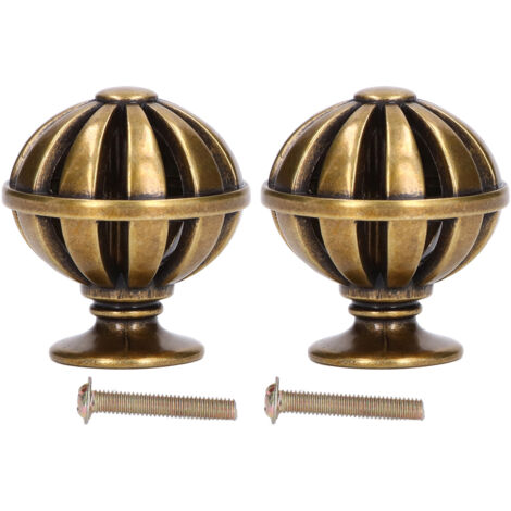 2Set Cabinet Knob Birdcage Hollow Closet Drawer Knob Zinc Alloy Wardrobe Knob for Home Decoration366 Birdcage Bronze (1/5)