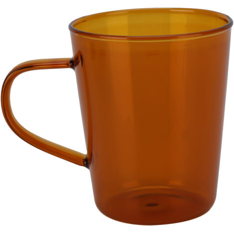 380ml Milk Cup High Borosilicate Glass Thermal Easy to Clean Glass Mug for Kitchens Hotels Coffee ShopsBrown (1/5)