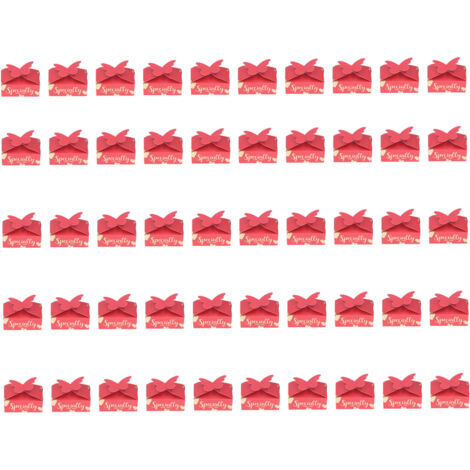 50pcs Favor Boxes Safe Durable Exquisite Lovely Gold Red Compact Portable Wedding Bags for Parties Birthdays (1/5)