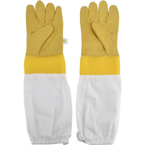 Beekeeping Gloves Breathable Sheepskin Gloves with Extended Sleeves for Beekeeper (1/5)