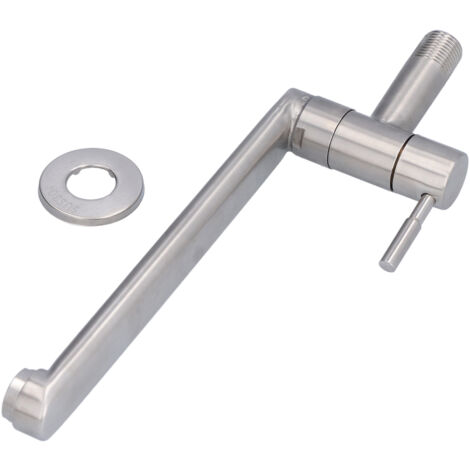 G1/2 Lengthen Water Faucet 304 Stainless Steel Single Cold Water Tap for Kitchen Balcony Mop Pool (1/5)