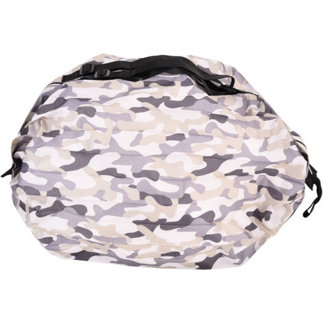 High Capacity Storage Bag Travel Single Shoulder Waterproof Shopping Bag Portable Folding Storage BagGray Camouflage (1/5)