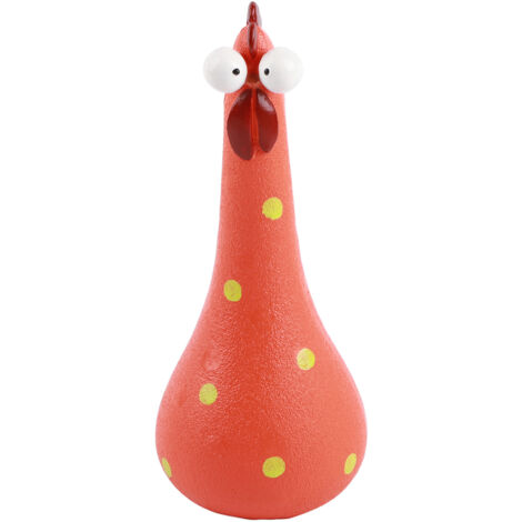 Chicken Statue Long Neck Microlandschaft Hand Crafted Resin Animal Garden Statues for Garden Yard Art DecorationOrange (1/5)