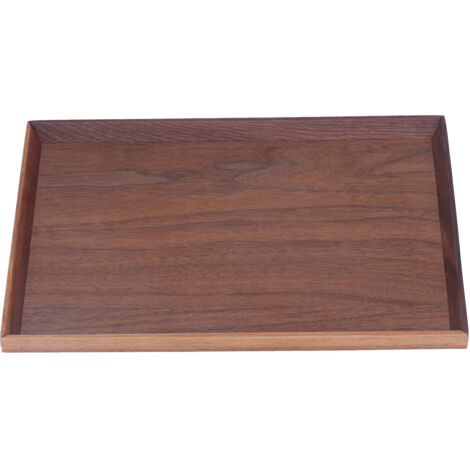 Walnut Wooden Tray Rectangle Serving Tray Tenon Structure Chinese For Tea Fruit Dessert Bread S (1/5)