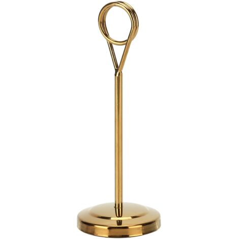 Table Number Holder Stainless Steel Durable Fade Resistant Lightweight Picture Clip for Hotel Restaurant15.5cm Gold (1/5)