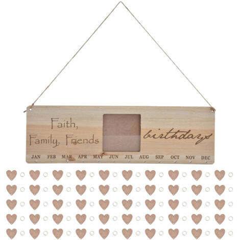 Wooden Craft Calendar Multi Purpose Stylish Complete Tools Wooden DIY Calendar for Gifts Decorations (1/5)