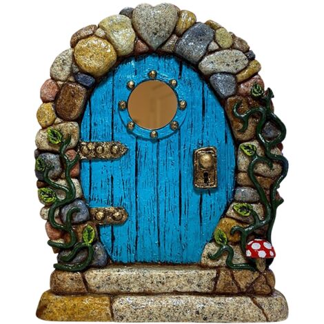Fairy Door for Trees Miniature Fairy Garden Outdoor Decor Accessories Yard Art Sculpture Decoration for Kids Room Wall Trees (1/5)