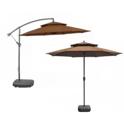 2.7m Double Top Sunshade Umbrella Cloth Replace Outdoor Courtyard Garden Umbrella Surface Replace Rainproof Sunshade Cloth (1/5)