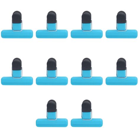 10Pcs Food Clip ABS Chip Bag Clip Good Sealing and Multifunction Non Slip Clip for Kitchen BlueSmall (1/5)