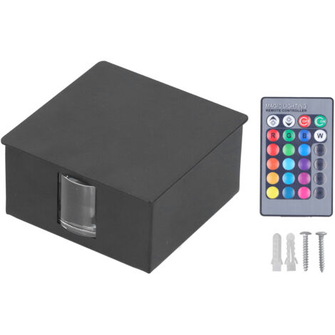 RGB Remote Control Wall Lamp 3W LED Modern Decorative Light for Living Room Hotel Villa KTV (1/5)