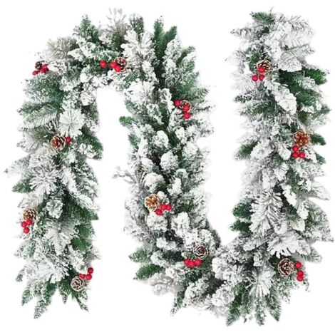 Christmas Rattan Garland Artificial Xmas Rattan Decoration Christmas Decoration for Indoor or Outdoor Decor (1/5)