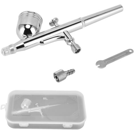 Airbrush Kit Stainless Steel Precise Dual Action Small Paint Spray Pen for Temporary Tattoo Cake (1/5)