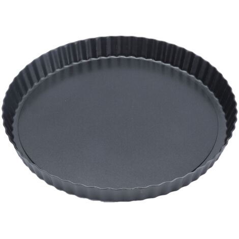 9in Bakeware Carbon Steel Baking Pan with Movable Chassis and Wavy Edge Nonstick Black for Family Baking9in Movable Chassis Pie Pan (1/5)
