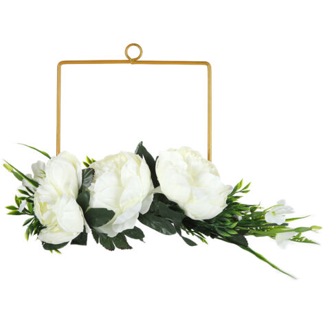 Artificial Metal Wreaths Wedding Wreaths Fake Flowers Decoration for Wedding Ceremony Anniversary Party