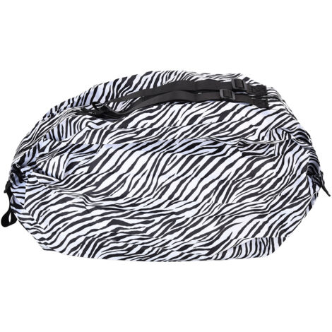 Stylish Reusable Shopping Bag Oxford Cloth Portable Foldable High Capacity Shoulder Bag Waterproof ToteZebra Stripe (1/5)