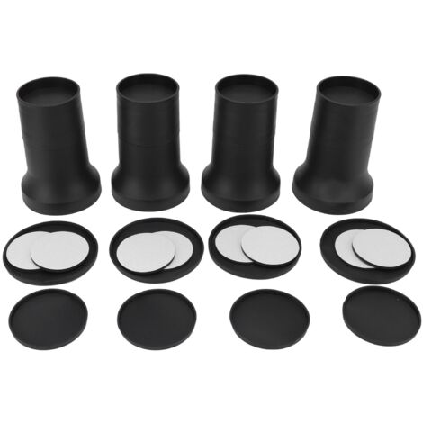 4pcs Round Furniture Lifters with Rubber Non Slip Pads Plastic Bed and Furniture Raisers Set (1/5)