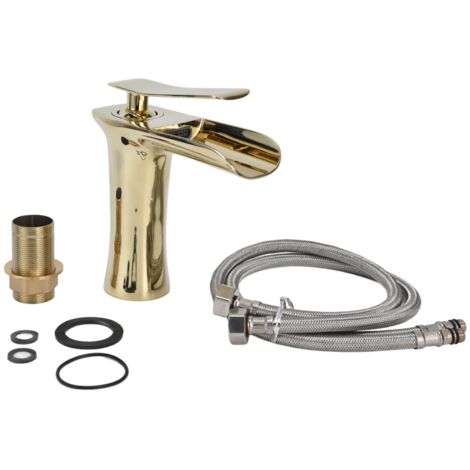 G1/2 Water Faucet Brass Modern Sink Bath Single Handle One Hole Bathroom Lavatory Wash Basin Mixer Tap (1/5)